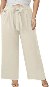 Women's Plus Size Wide Leg Lounge Pants