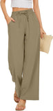 Women Flowy Pants Drawstring Waist